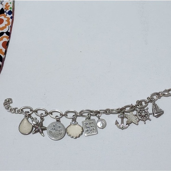 Brighton Ship to Shore nautical sailing charm bracelet Anchor Starfish‎ Seashell - Picture 7 of 8